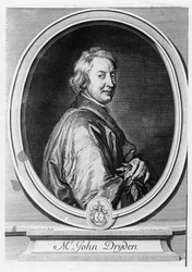 John Dryden (1631-1700) graviert von Gerard Edelinck (1640-1707)